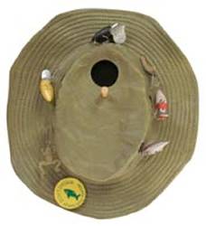 Fishing Hat Bird House Plant