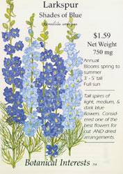 Larkspur Shades of Blue Seeds