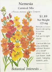 Nemesia Carnival Mix Seeds