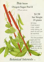 Pea Edible Pod Oregon Sugar Pod Seeds