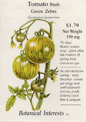 Tomato Green Zebra Seeds